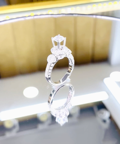 10 Nhẫn kim cương nữ vàng trắng18K CH 0074