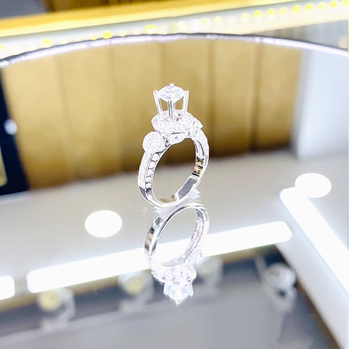 10 Nhẫn kim cương nữ vàng trắng18K CH 0074