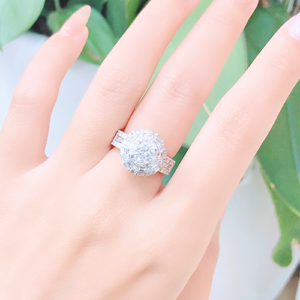 12 4 Nhẫn kim cương nữ vàng trắng 18K CH 3258