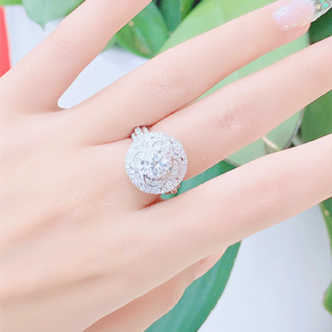 14 4 Nhẫn kim cương nữ vàng trắng 18K CH 3255