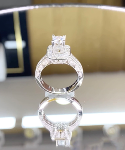 Nhẫn kim cương nữ vàng trắng 18K CH 0258