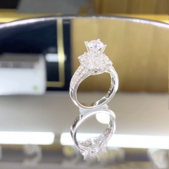 17 Nhẫn kim cương nữ vàng trắng 18K CH 0038