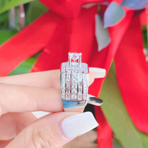 Nhẫn kim cương nữ vàng trắng 18K CH 2256