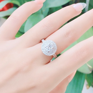 3 5 Nhẫn kim cương nữ vàng trắng 18K CH 0005