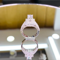 28 Nhẫn kim cương nữ vàng trắng 18K CH 0082