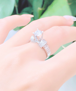 Nhẫn kim cương nữ vàng trắng 18K CH 0060