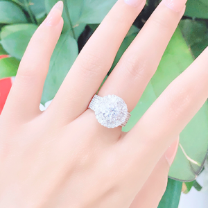 Nhẫn kim cương nữ vàng trắng 18K CH 0128