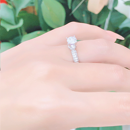 24 Nhẫn kim cương nữ vàng trắng 18K CH 0130