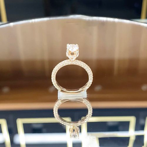 Nhẫn kim cương nữ vàng trắng 18K CH 0128