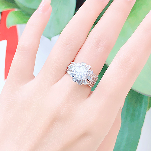 45 Nhẫn kim cương nữ vàng trắng 18K CH 0191
