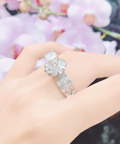47 Nhẫn kim cương nữ vàng trắng 18K CH 0191