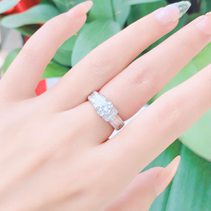 Nhẫn kim cương nữ vàng trắng 18K CH 0128