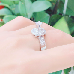 64 Nhẫn kim cương nữ vàng trắng 18K CH 0203