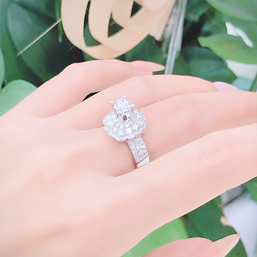 Nhẫn kim cương nữ vàng trắng 18K CH 0128