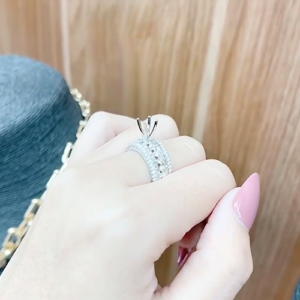 4444 Nhẫn kim cương nữ vàng trắng 18k CH 0149