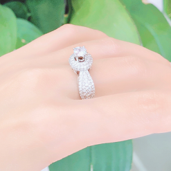 Nhẫn kim cương nữ vàng trắng 18K CH 0165