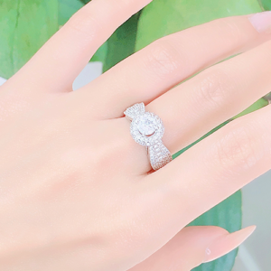 4 Nhẫn kim cương nữ vàng trắng 18K CH 0025