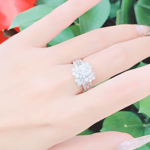 Nhẫn kim cương nữ vàng trắng 18K CH 0178