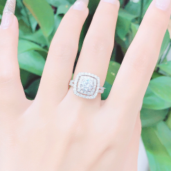Nhẫn kim cương nữ vàng trắng 18K CH 0178