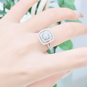 31 Nhẫn kim cương nữ vàng trắng 18K CH 0174