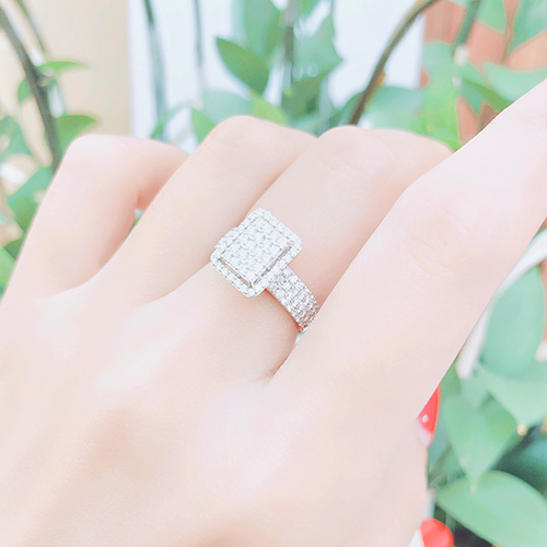 41 Nhẫn kim cương nữ vàng trắng 18K CH 0163