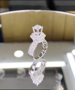 Nhẫn kim cương nữ vàng trắng 18K CH 0178