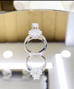 Nhẫn kim cương nữ vàng trắng 18K CH 0184