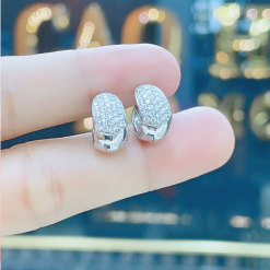 Bông tai kim cương vàng trắng 18K CH 00013