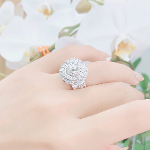 Nhẫn kim cương nữ vàng trắng 18K CH 0193