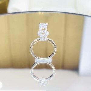 Nhẫn kim cương nữ vàng trắng 18K CH 0199