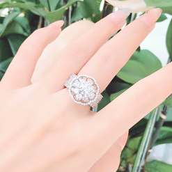 11 Nhẫn kim cương nữ vàng trắng 18K CH 0202