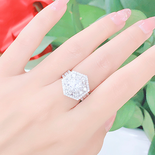 Nhẫn kim cương nữ vàng trắng 18K CH 0207