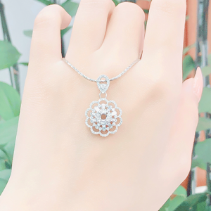 23 5 Vỏ mặt dây chuyền kim cương Mandala vẻ đẹp cân đối, hài hòa VM: 0019