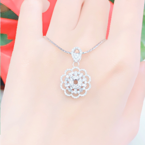 24 5 Vỏ mặt dây chuyền kim cương Mandala vẻ đẹp cân đối, hài hòa VM: 0019