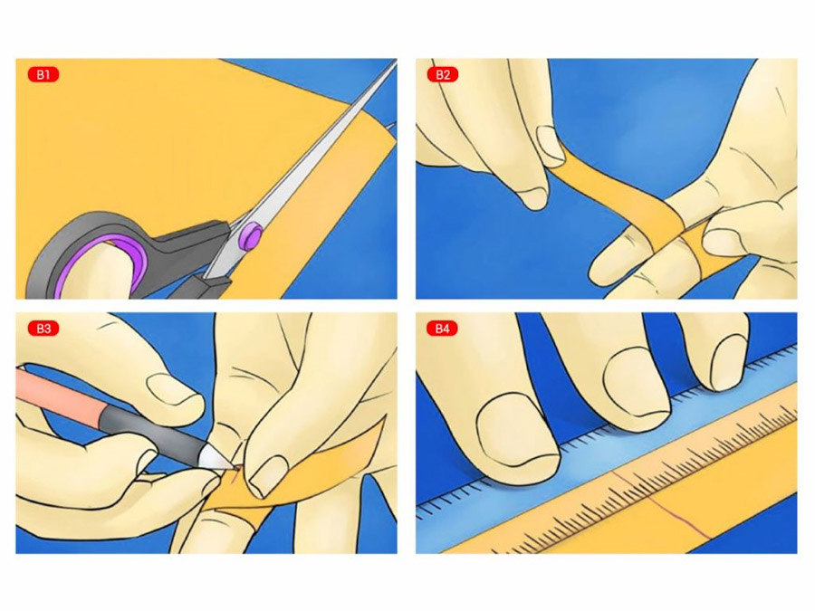 Hướng dẫn sử dụng giấy, thước để đo ngón tay xác định size nhẫn