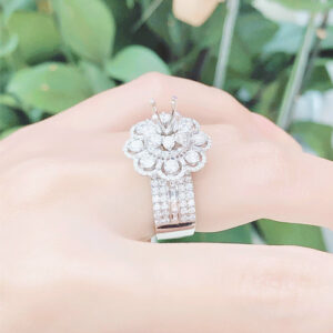 Vỏ Nhẫn Kim Cương Nữ Vàng Trắng 18K VN N145