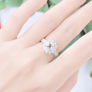 Vỏ Nhẫn Kim Cương Nữ Vàng Trắng 18K VN N022