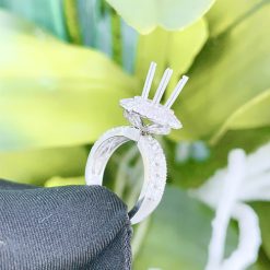 Vỏ Nhẫn Kim Cương Nữ Vàng Trắng 18K VN N089