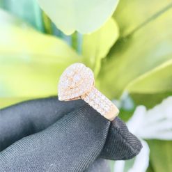 Vỏ Nhẫn Kim Cương Nữ Vàng Hồng 18K VN N091