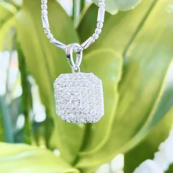 44.800z 1 Mặt Dây Chuyền Kim Cương Vàng Trắng 18K MD 0057