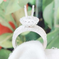 Vỏ Nhẫn Kim Cương Nữ Vàng Trắng 18K VN N154