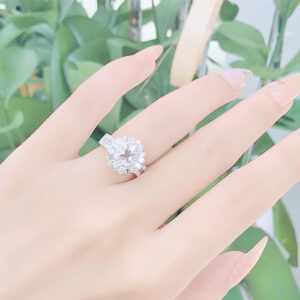 68.900z Vỏ Nhẫn Kim Cương Nữ Vàng Trắng 18K VN N130