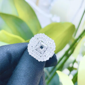 82.500c 1 Vỏ nhẫn kim cương nữ Genevieve phong cách Solitaire cổ điển VN N051