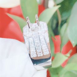 91.000x 1 Vỏ Nhẫn Kim Cương Nam Vàng Trắng 18K VN 0070