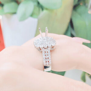 Vỏ Nhẫn Kim Cương Nữ Vàng Trắng 18K VN N054