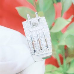 92.2001 1 Vỏ Nhẫn Kim Cương Nam Vàng Trắng 18K VN 0071