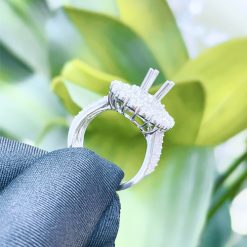 Vỏ Nhẫn Kim Cương Nữ Vàng Trắng 18K VN N056