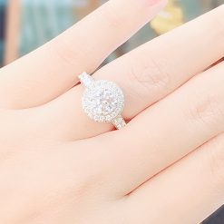 Nhẫn Kim Cương Nữ Vàng Trắng 18K N 0104
