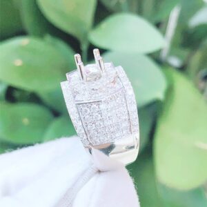 Vỏ nhẫn kim cương nam vàng trắng 18k VN 0038 cao cấp