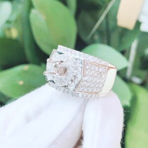 Vỏ nhẫn kim cương nam vàng trắng 18k VN 0038 GIA